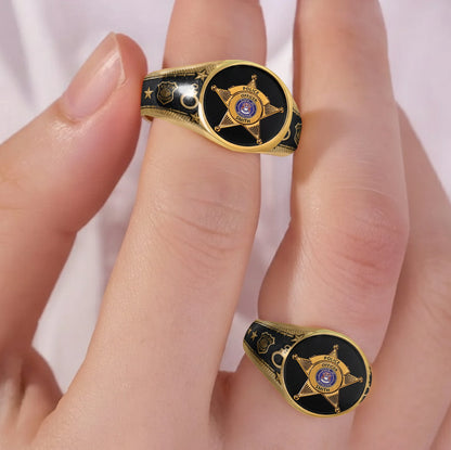 Serve & Protect - Personalized Police Officer Signet Ring