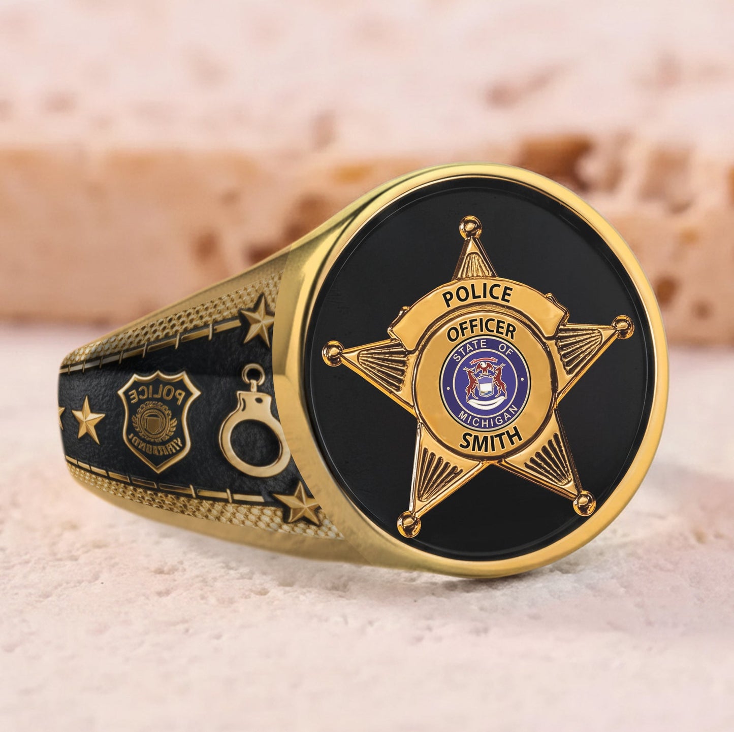 Serve & Protect - Personalized Police Officer Signet Ring