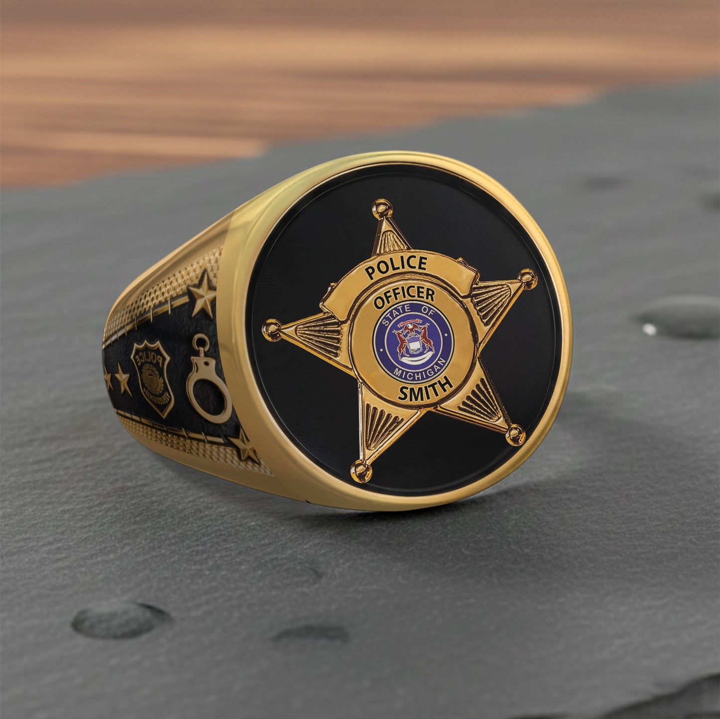 Serve & Protect - Personalized Police Officer Signet Ring