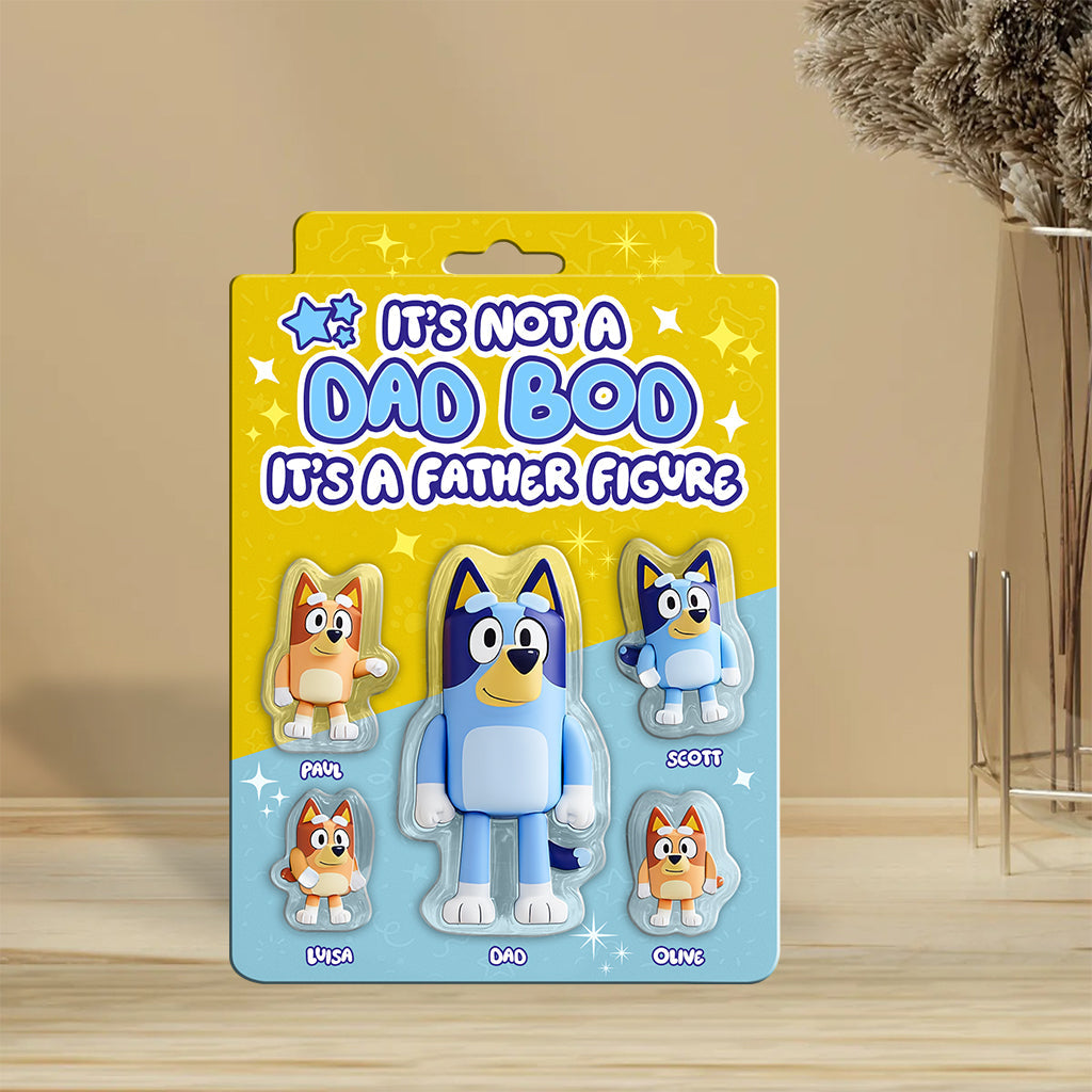 Blue Dad It's Not A Dad Bod It's A Father Figure - Personalized Blue Dog Custom Shaped Acrylic Plaque