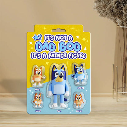 Blue Dad It's Not A Dad Bod It's A Father Figure - Personalized Blue Dog Custom Shaped Acrylic Plaque