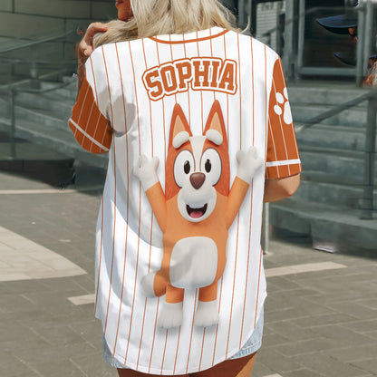 Blue Dog - Personalized Blue Dog Baseball Jersey