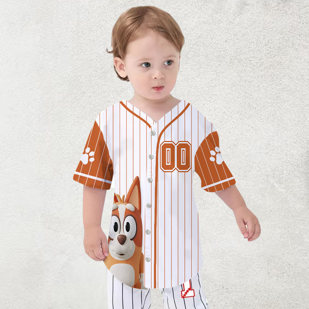 Blue Dog - Personalized Blue Dog Baseball Jersey