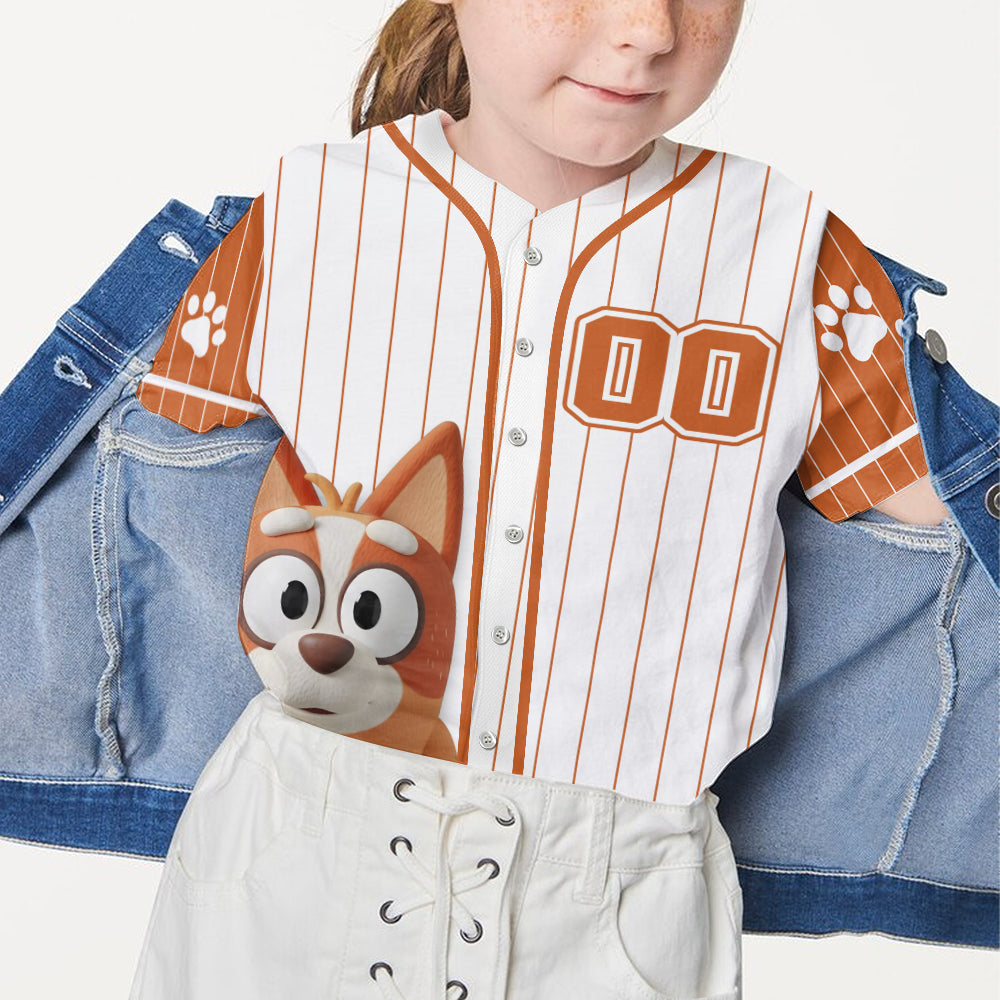 Blue Dog - Personalized Blue Dog Baseball Jersey