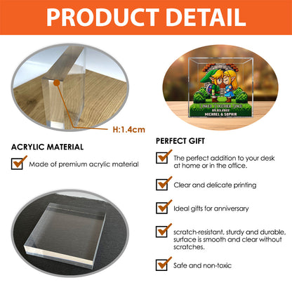 Linked Together - Personalized The Hero's Legend Custom Shaped Acrylic Plaque