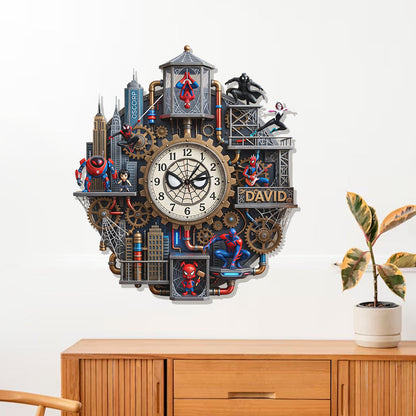 Spider Multiverse - Personalized Spider LED Light Wall Clock
