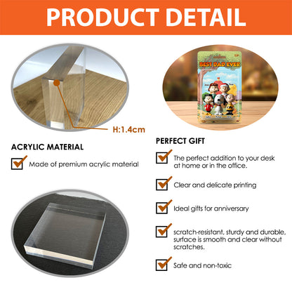 Best Dad Ever - Personalized Custom Shaped Acrylic Plaque