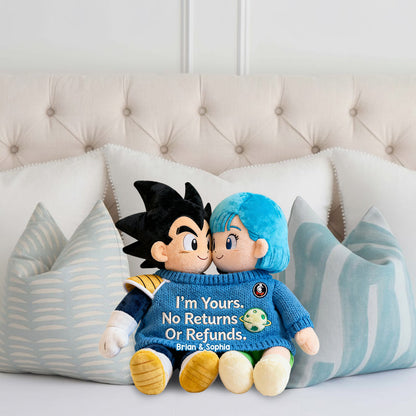 You Are Mine - Personalized Seven Balls Faux Fur Shaped Pillow