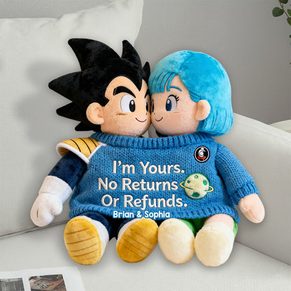 You Are Mine - Personalized Seven Balls Faux Fur Shaped Pillow