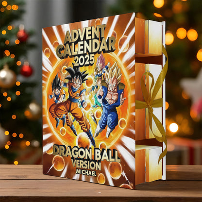 Dragon Advent Calender - Personalized Seven Balls Folded Advent Calendar With Ornaments