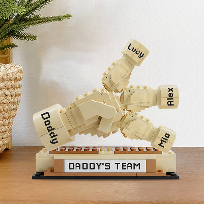 Daddy's Team - Personalized Father Custom Shaped Acrylic Plaque