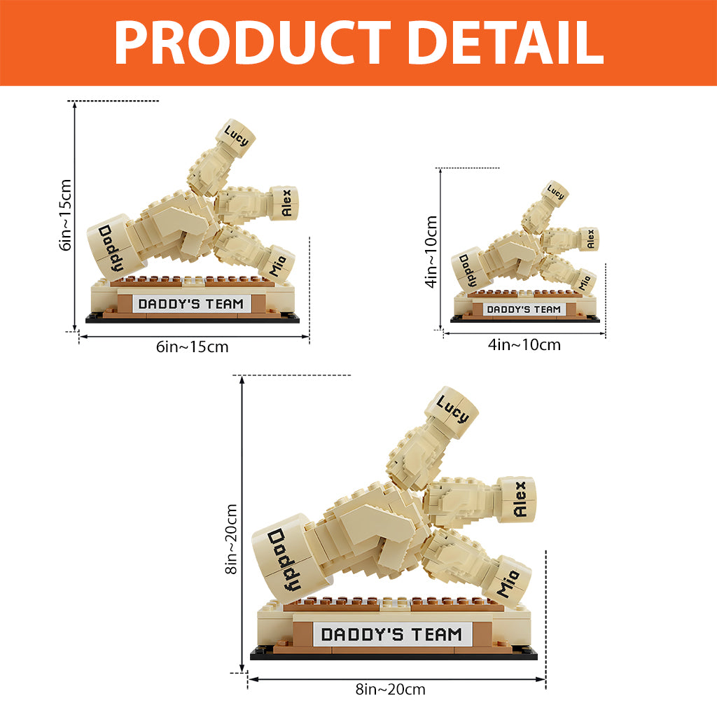 Daddy's Team - Personalized Father Custom Shaped Acrylic Plaque