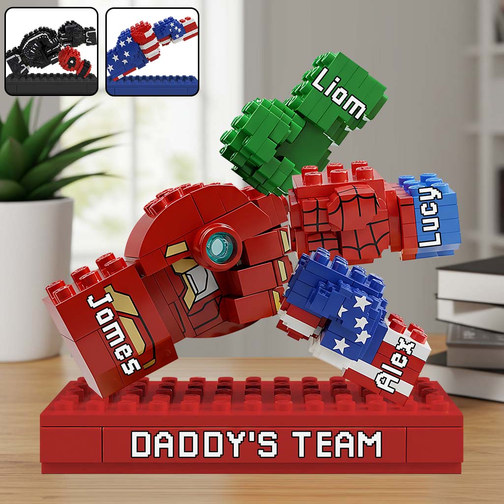 Daddy's Team - Personalized Father Custom Shaped Acrylic Plaque