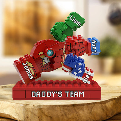 Daddy's Team - Personalized Father Custom Shaped Acrylic Plaque