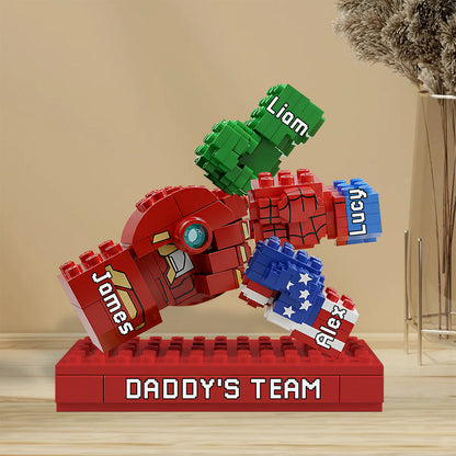 Daddy's Team - Personalized Father Custom Shaped Acrylic Plaque