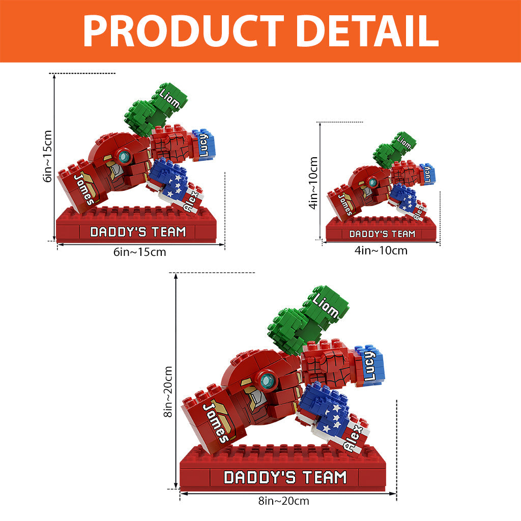 Daddy's Team - Personalized Father Custom Shaped Acrylic Plaque