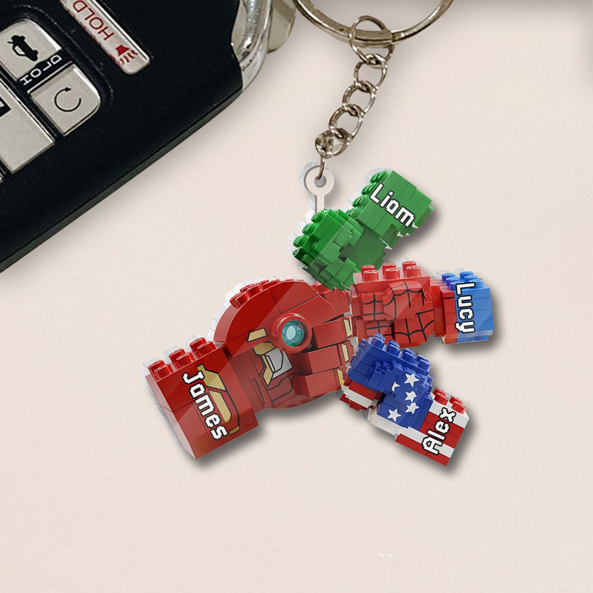 Daddy's Team - Personalized Father Transparent Keychain