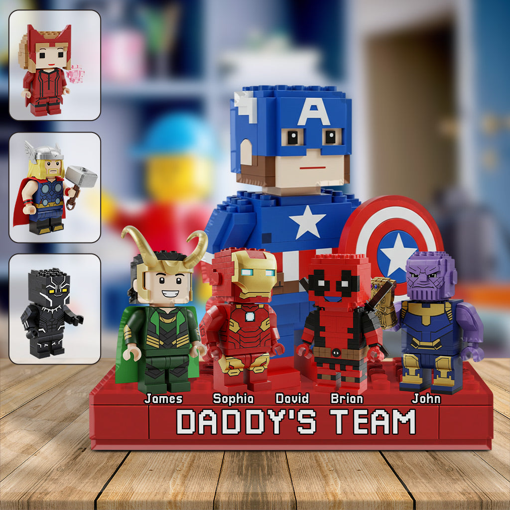Daddy's Team - Personalized Marvelous Universe Custom Shaped Acrylic Plaque