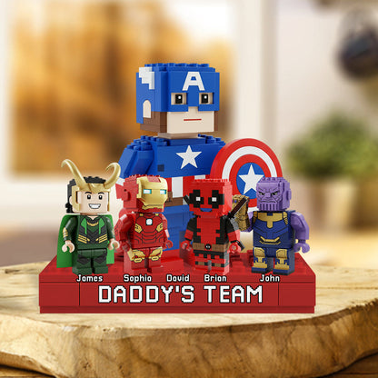 Daddy's Team - Personalized Marvelous Universe Custom Shaped Acrylic Plaque