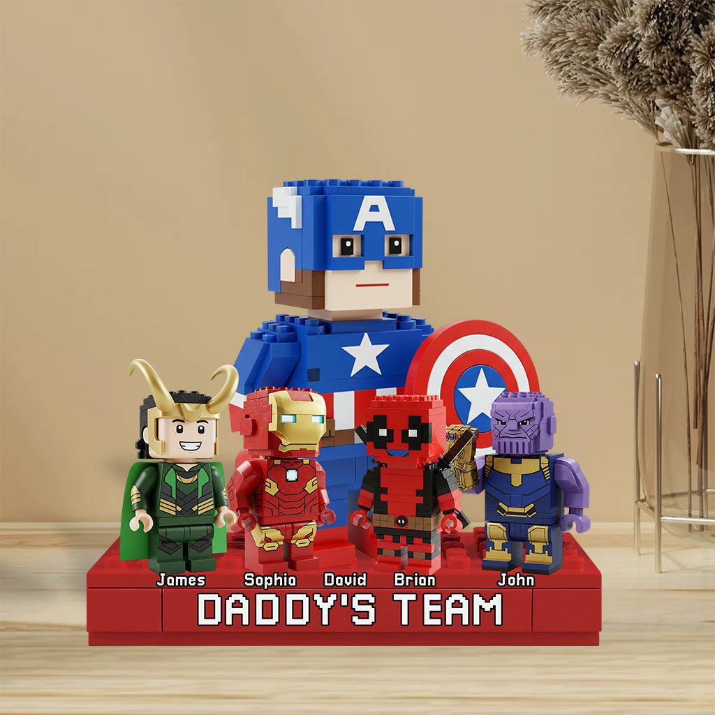 Daddy's Team - Personalized Marvelous Universe Custom Shaped Acrylic Plaque