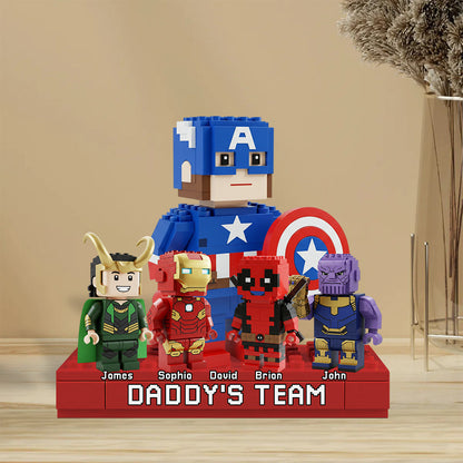 Daddy's Team - Personalized Marvelous Universe Custom Shaped Acrylic Plaque