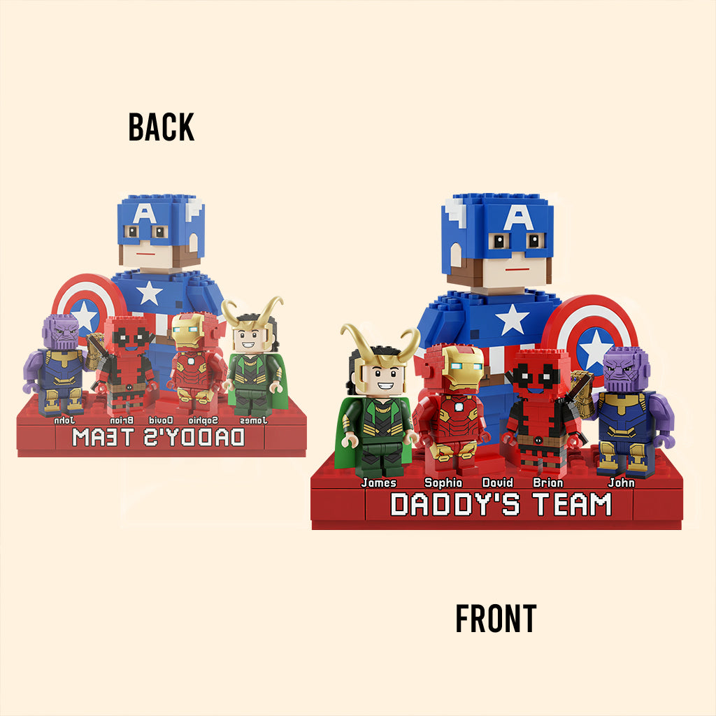 Daddy's Team - Personalized Marvelous Universe Custom Shaped Acrylic Plaque