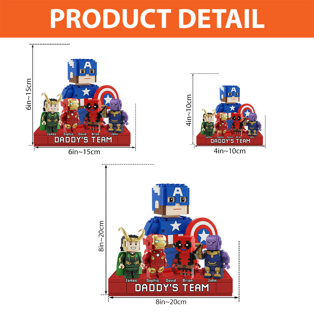 Daddy's Team - Personalized Marvelous Universe Custom Shaped Acrylic Plaque