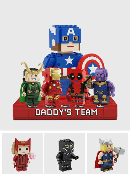 Daddy's Team - Personalized Marvelous Universe Custom Shaped Acrylic Plaque