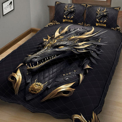Love Dragons - Personalized Dragon Quilt Set