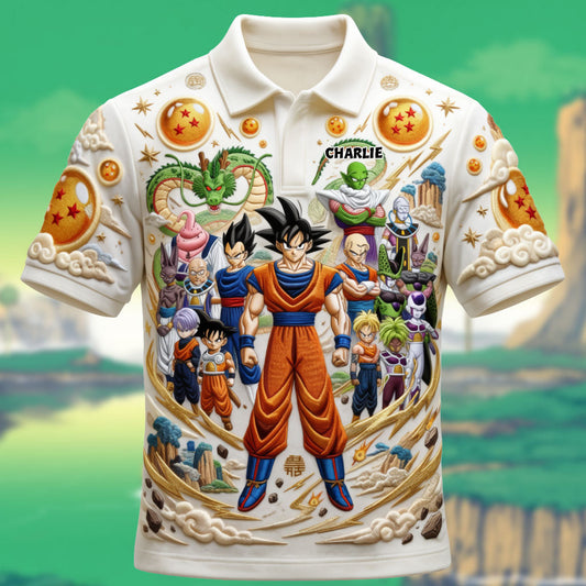 Powerful Balls Anime - Personalized Seven Balls Polo Shirt