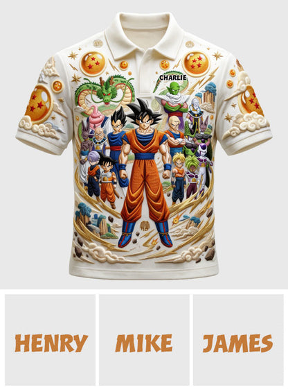 Powerful Balls Anime - Personalized Seven Balls Polo Shirt