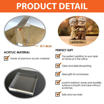 You Are My Greatest Adventure - Personalized Couple Custom Shaped Acrylic Plaque