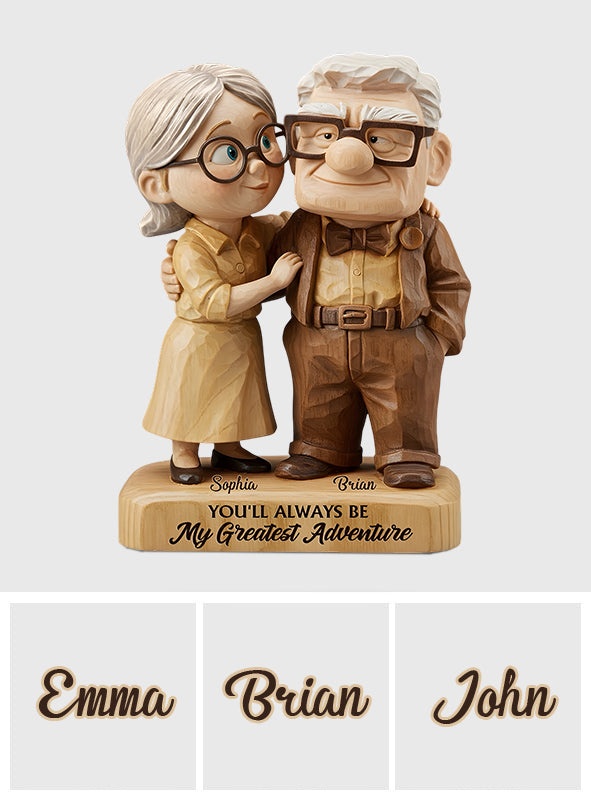 You Are My Greatest Adventure - Personalized Couple Custom Shaped Acrylic Plaque