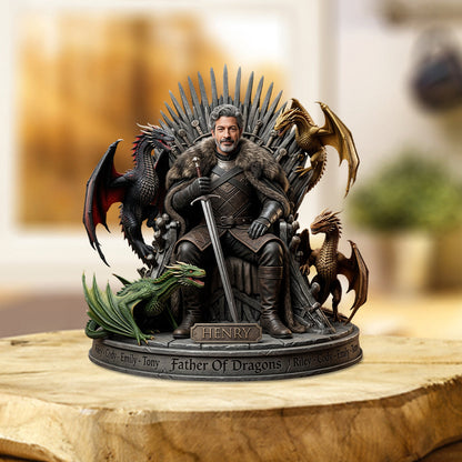 Father Of Dragons - Personalized Thrones Game Custom Shaped Acrylic Plaque