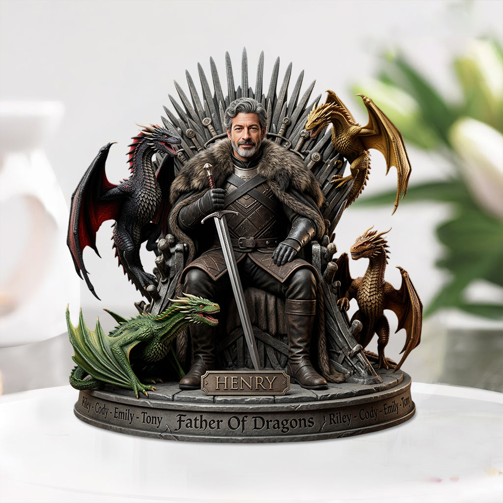 Father Of Dragons - Personalized Thrones Game Custom Shaped Acrylic Plaque