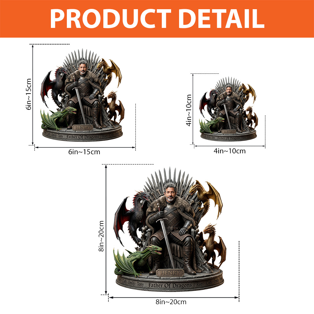 Father Of Dragons - Personalized Thrones Game Custom Shaped Acrylic Plaque