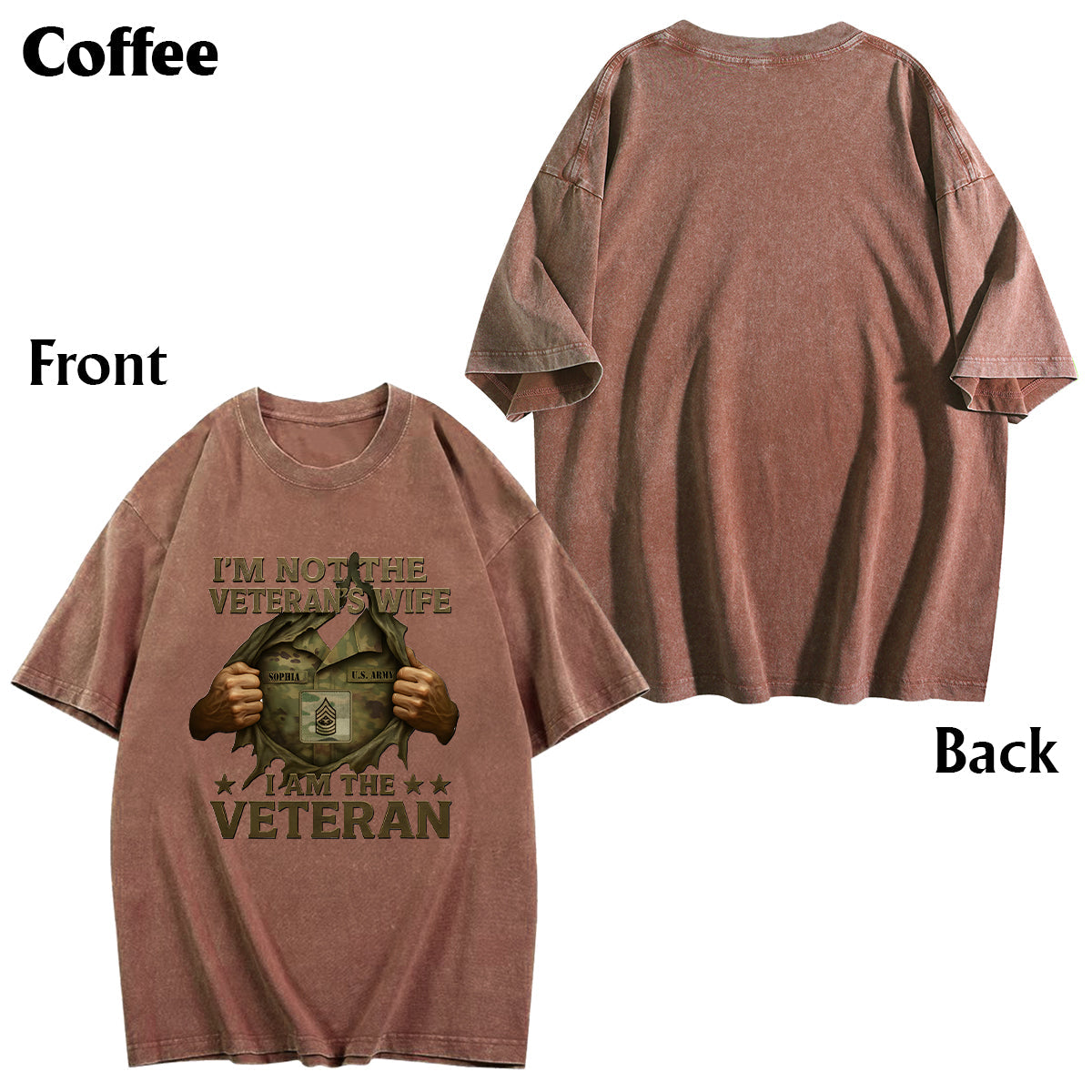 I Am A Veteran - Personalized Veteran Wash T-Shirt