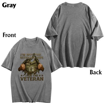 I Am A Veteran - Personalized Veteran Wash T-Shirt