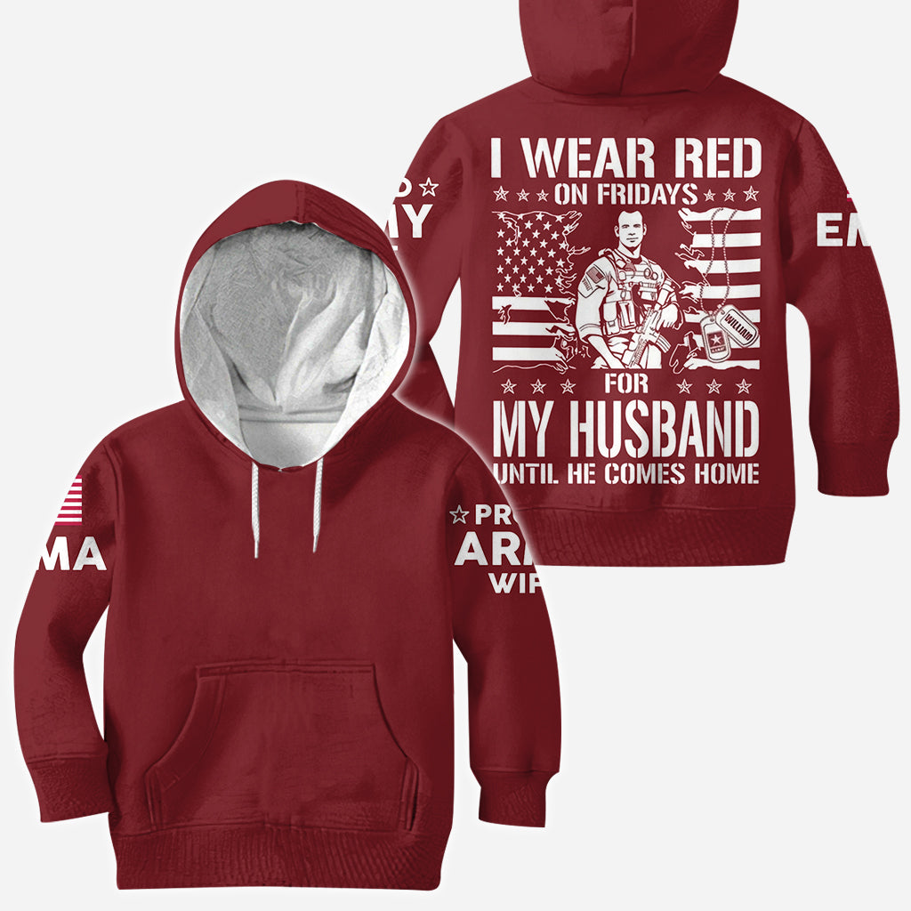 I Wear Red On Fridays - Personalized Veteran All Over Shirt