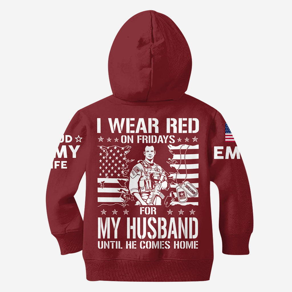 I Wear Red On Fridays - Personalized Veteran All Over Shirt