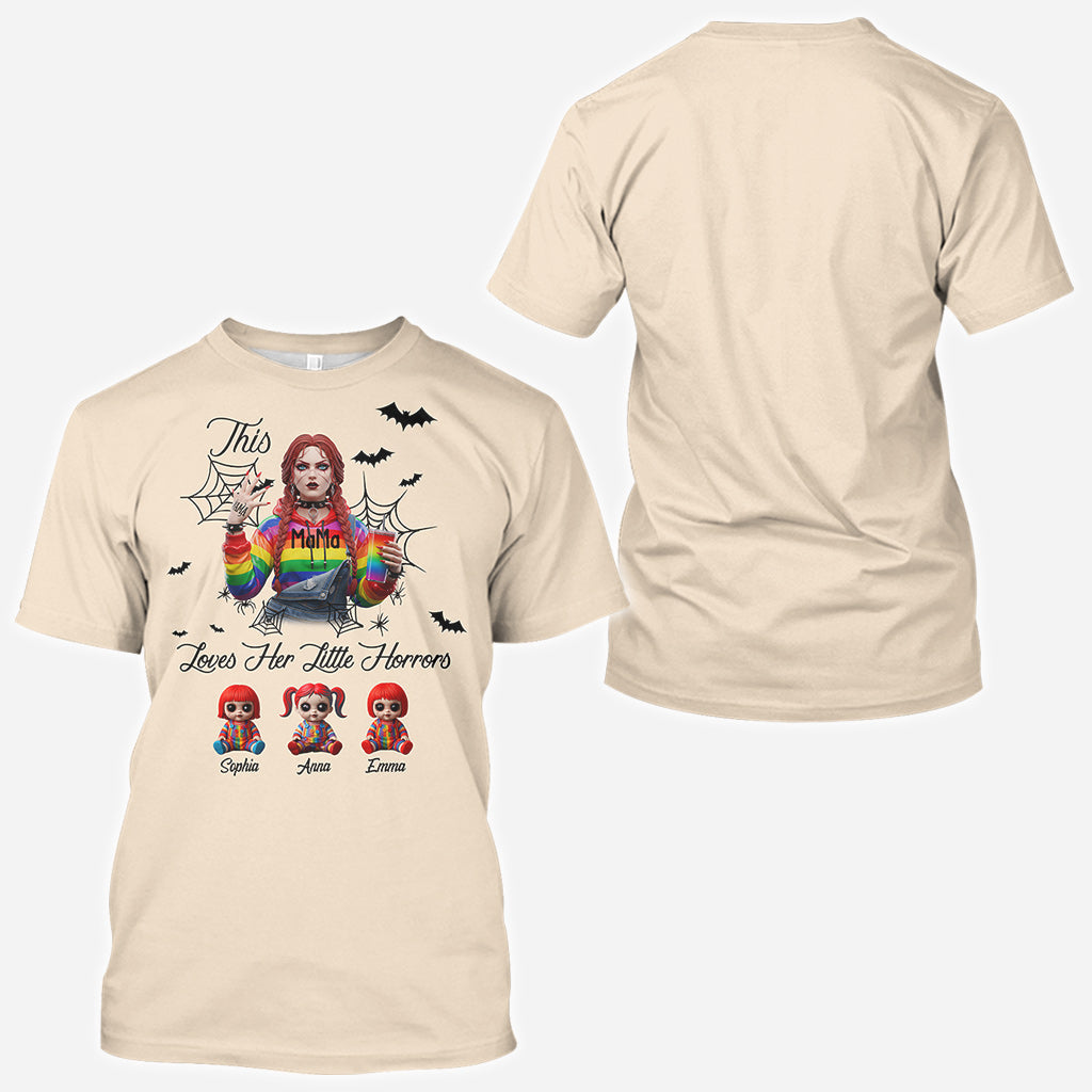 This Mama Loves Her Little Horror - Personalized Horror Character All Over Shirt
