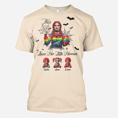 This Mama Loves Her Little Horror - Personalized Horror Character All Over Shirt
