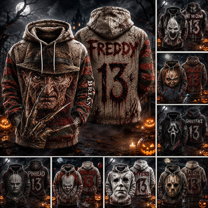 Horror Movies Fans Gift - Personalized Horror Character All Over Shirt