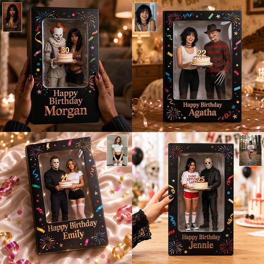 Happy Birthday - Personalized Horror Character Custom Shaped Acrylic Plaque