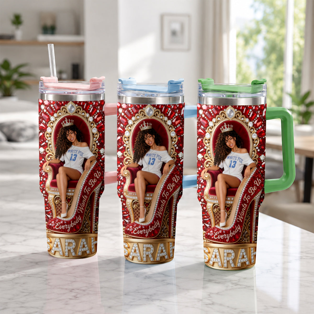 They Want Be Us - Personalized Tumbler With Plush Charm