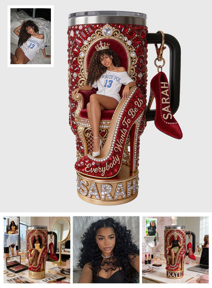They Want Be Us - Personalized Tumbler With Plush Charm