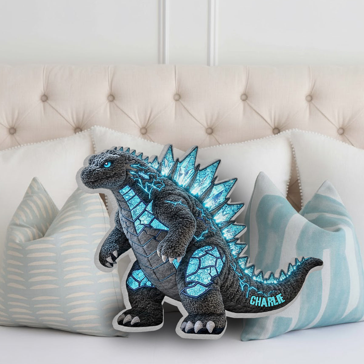 Atomic Creature - Personalized Giant Monster Faux Fur Shaped Pillow