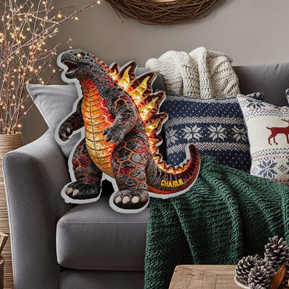 Atomic Creature - Personalized Giant Monster Faux Fur Shaped Pillow