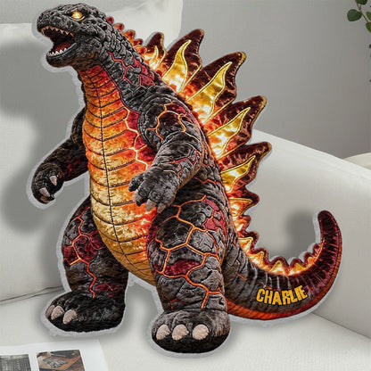 Atomic Creature - Personalized Giant Monster Faux Fur Shaped Pillow