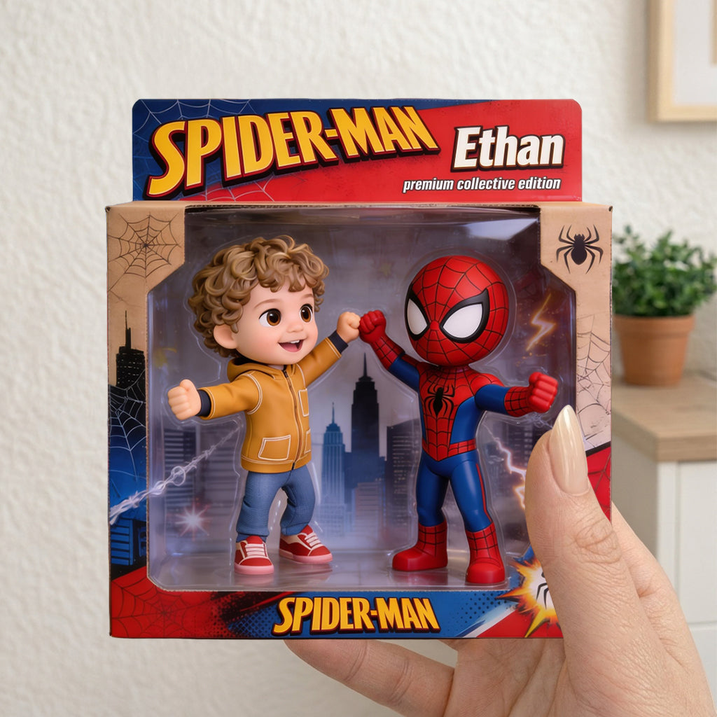 Spider Hero Kids - Any Photo - Personalized Spider Acrylic Display Box